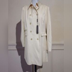 Elie Tahari Cream Trench Coat